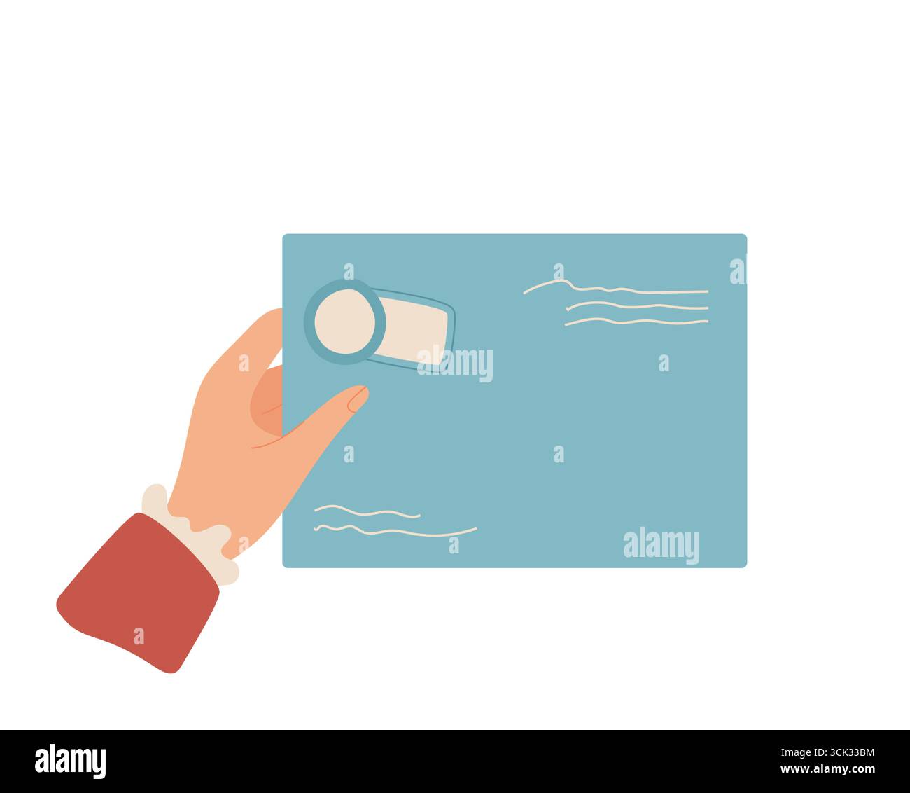 Hand Hold Envelope Mail Message Stock Vector Image & Art - Alamy