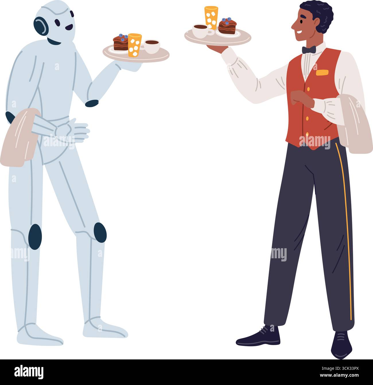 Human robot dinner Stock Vector Images - Alamy