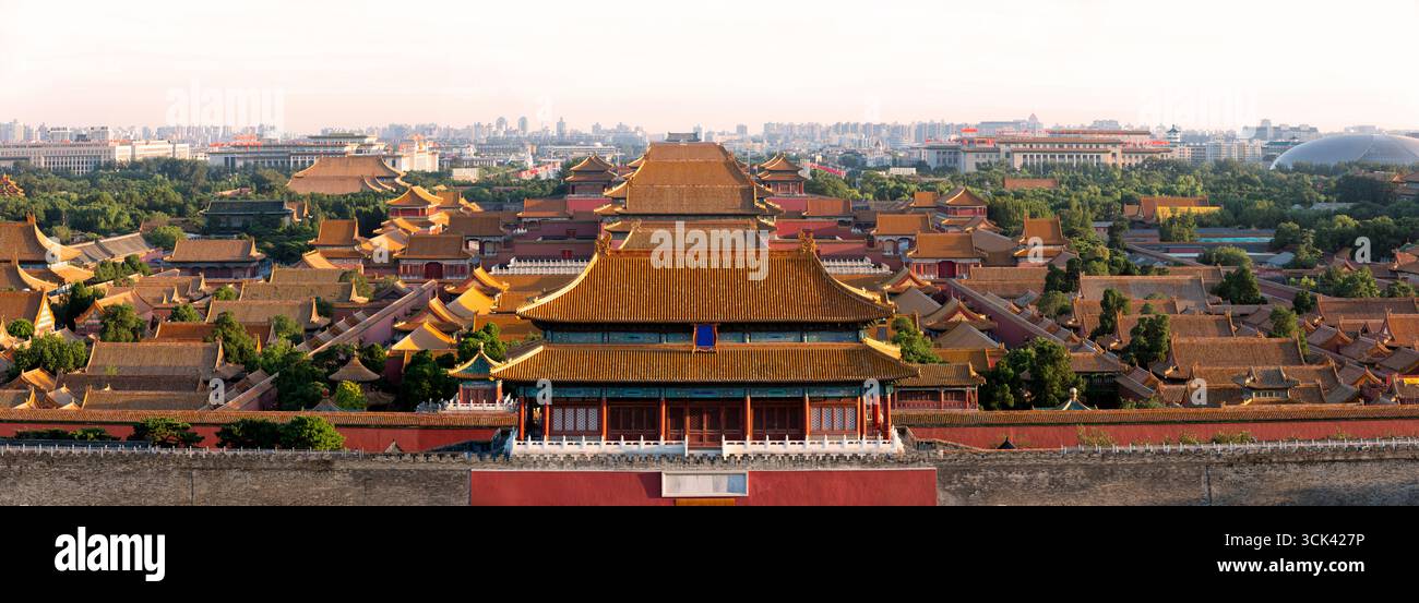 Panoramic view of forbidden city in Beijing, China Stock Photo