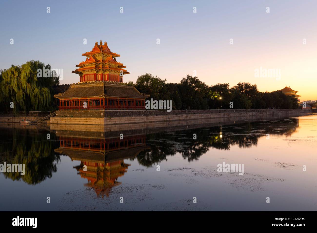 China Beijing Tower of the Forbidden City Stock Photo