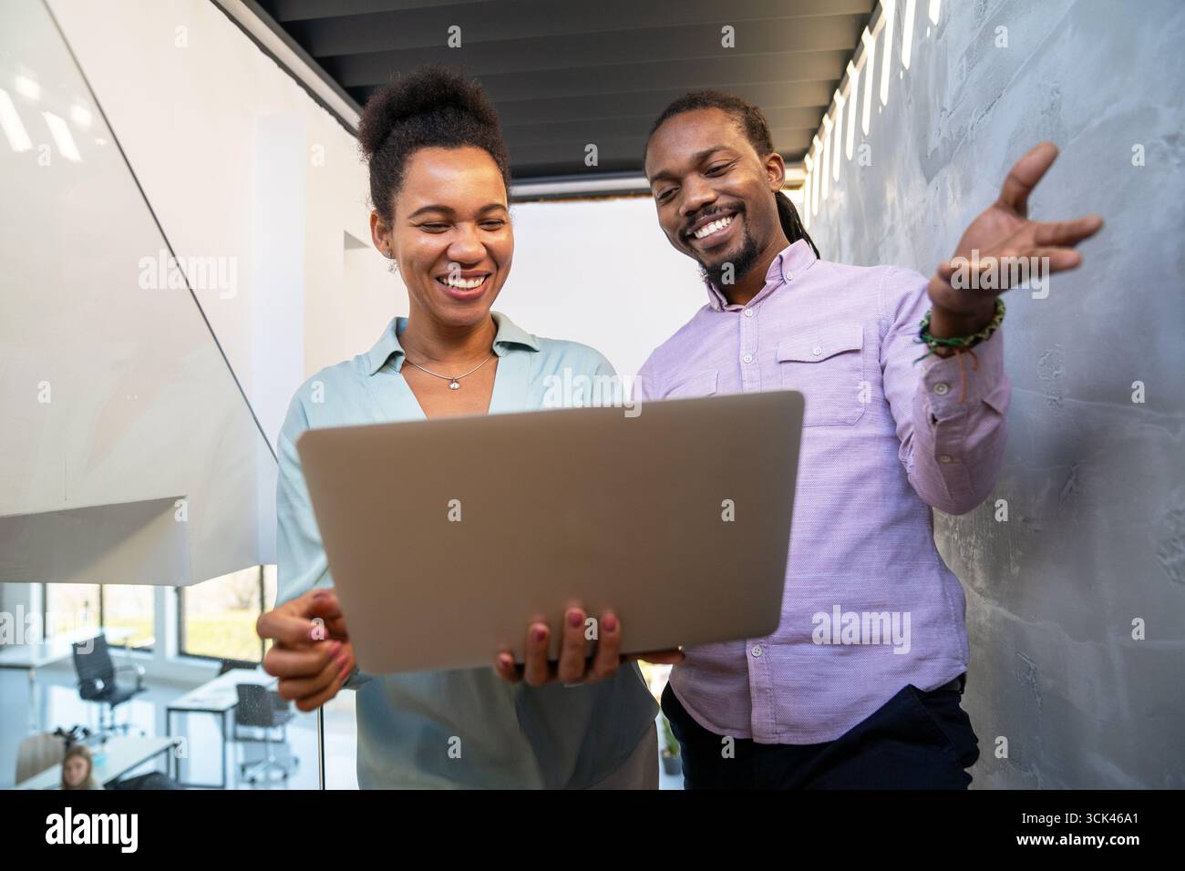 Artificial intelligence, programming innovation. Teamwork with laptops for future solutions Stock Photo