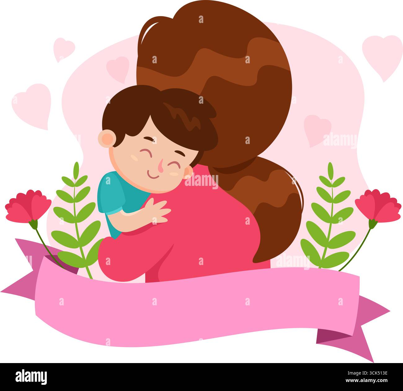 Illustration of a mother and son illustration hi-res stock photography and  images - Alamy, image size:1300x1260