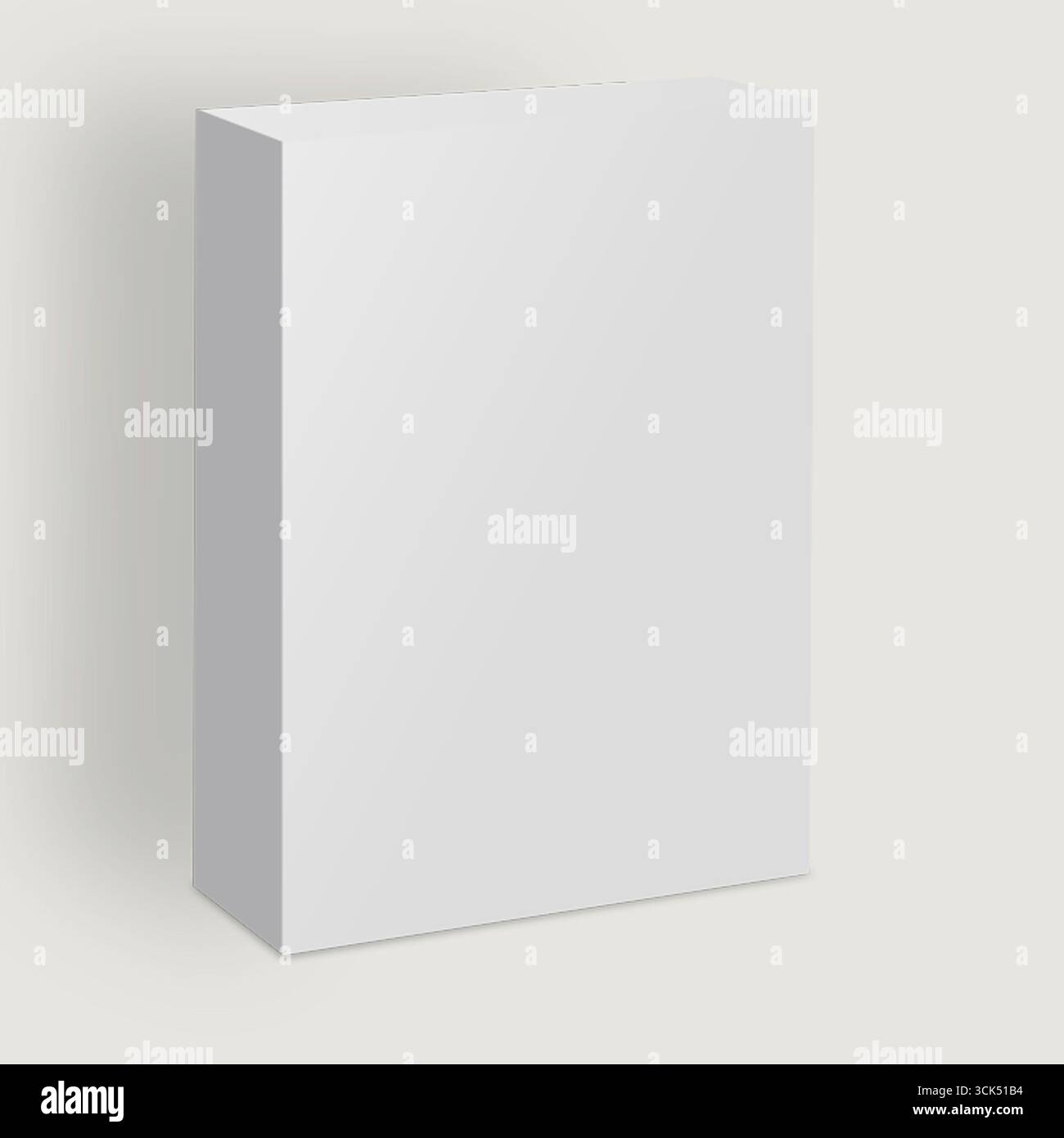 White box isolated on plain background , fit for your element project. Stock Photo