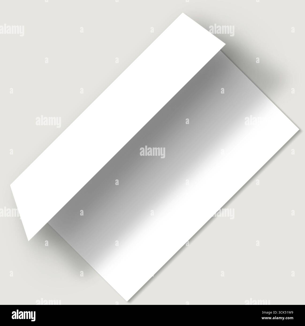 A simple, blank, white envelope slightly opened, suggesting potential for correspondence or messages inside. Stock Photo
