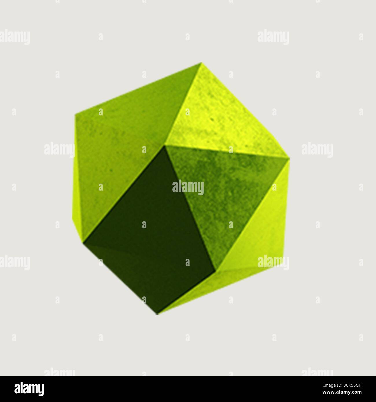 A cute 3D concept of shapes hexagon isolated on plain background , fit for your design element. Stock Photo