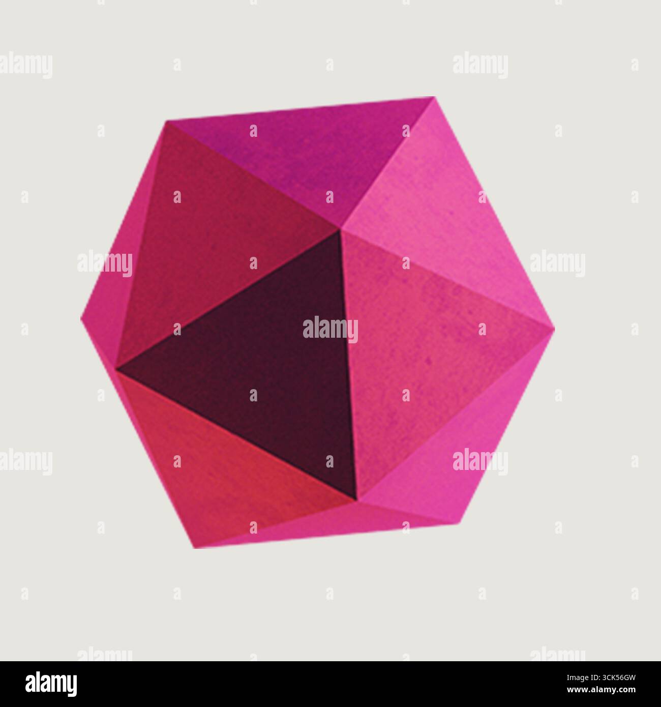 A cute 3D concept of shapes hexagon isolated on plain background , fit for your design element. Stock Photo