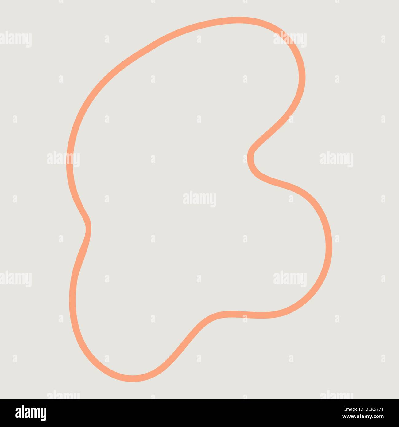 An abstract, freeform shape with a smooth outline, suggesting fluidity and creativity. Stock Photo
