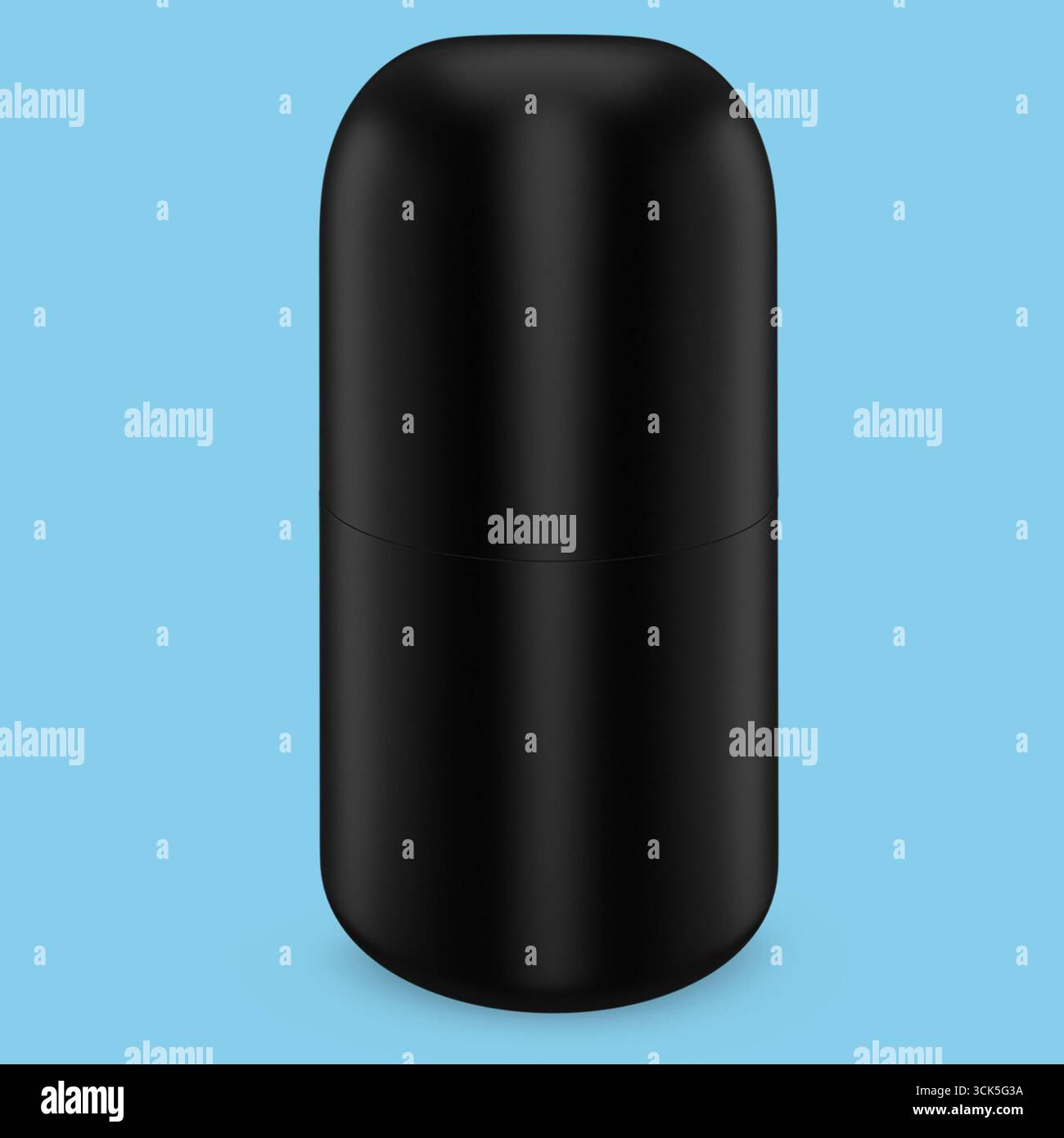 A sleek, modern black container designed for storage or organization. Stock Photo