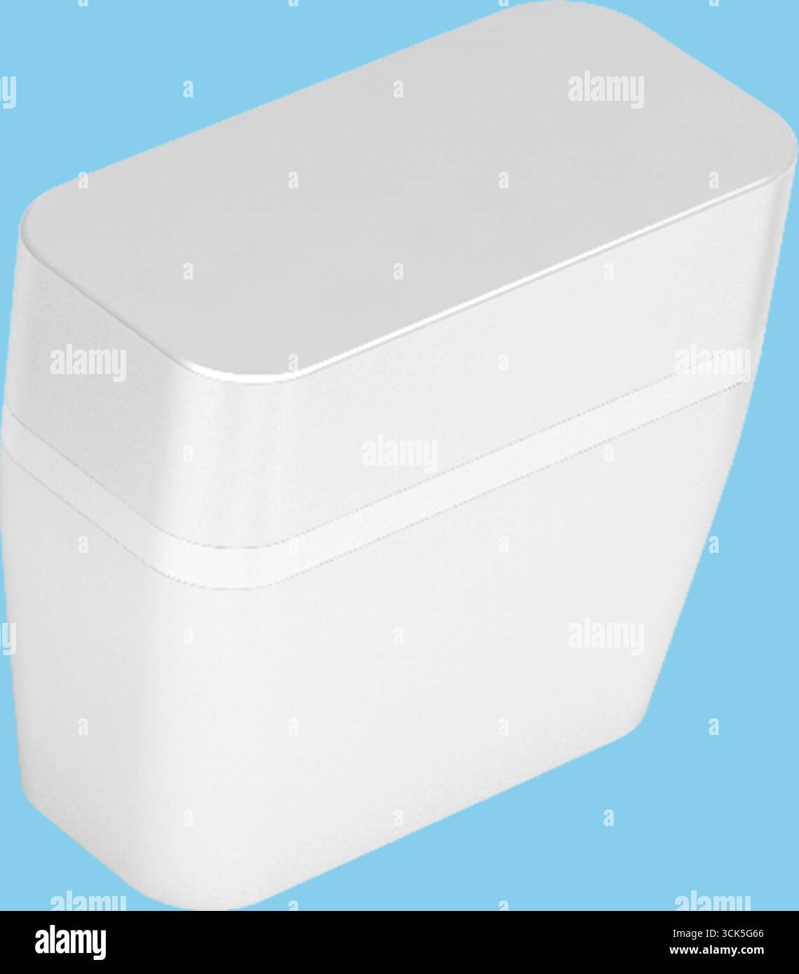 A sleek, modern white container with a rectangular lid, suitable for storage or packaging. Stock Photo