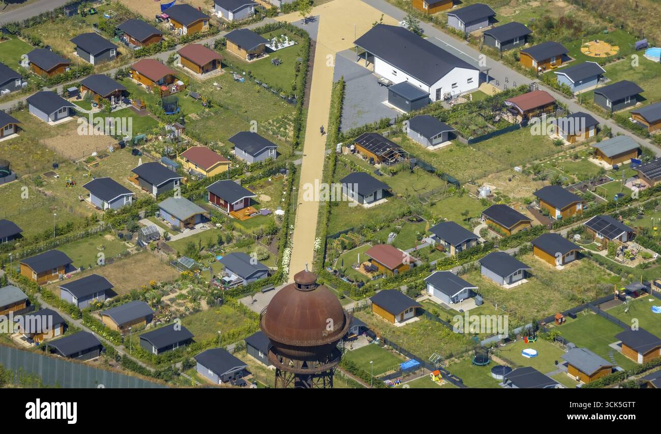 Aerial view, allotment garden association Sechs Seen am ehemaligen ...