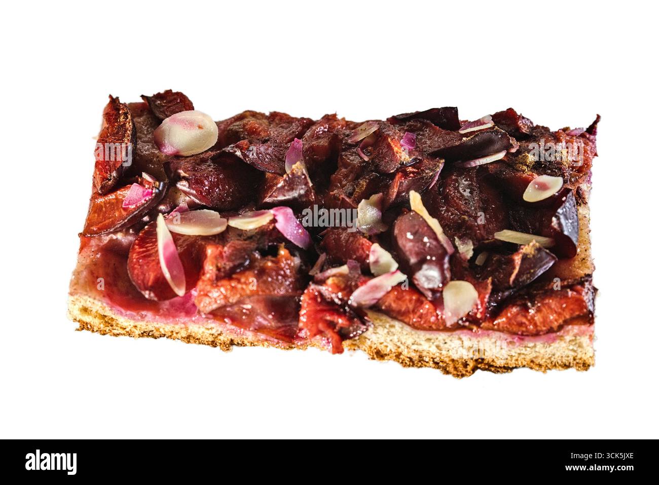 Leckerer Zwetschgenkuchen nach Hausfrauart kalorienarm Stock Photo