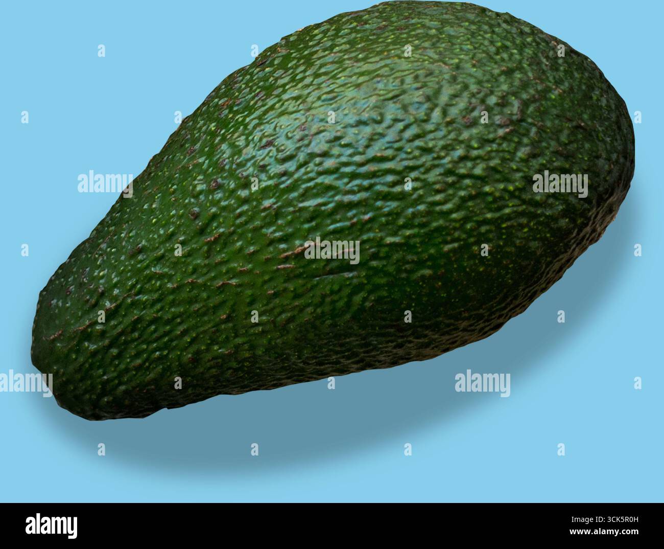 A ripe avocado with a textured green skin, showcasing its natural ...