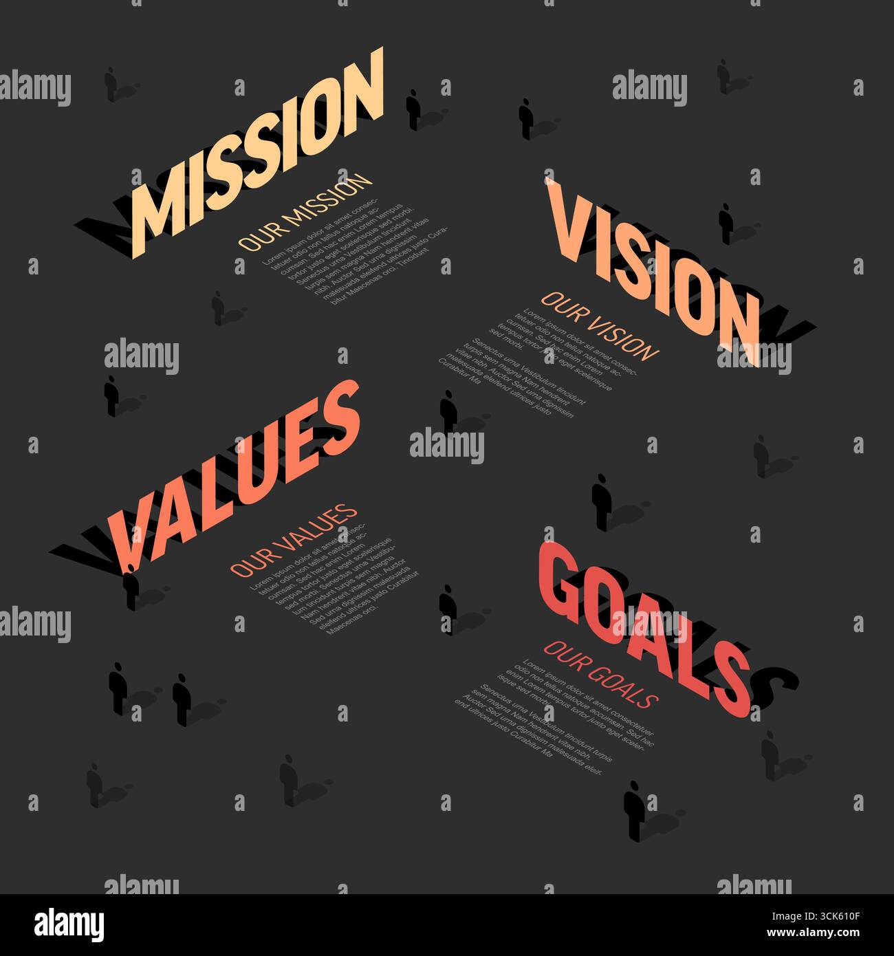 Business goals representing inspiration Stock Vector Images - Alamy