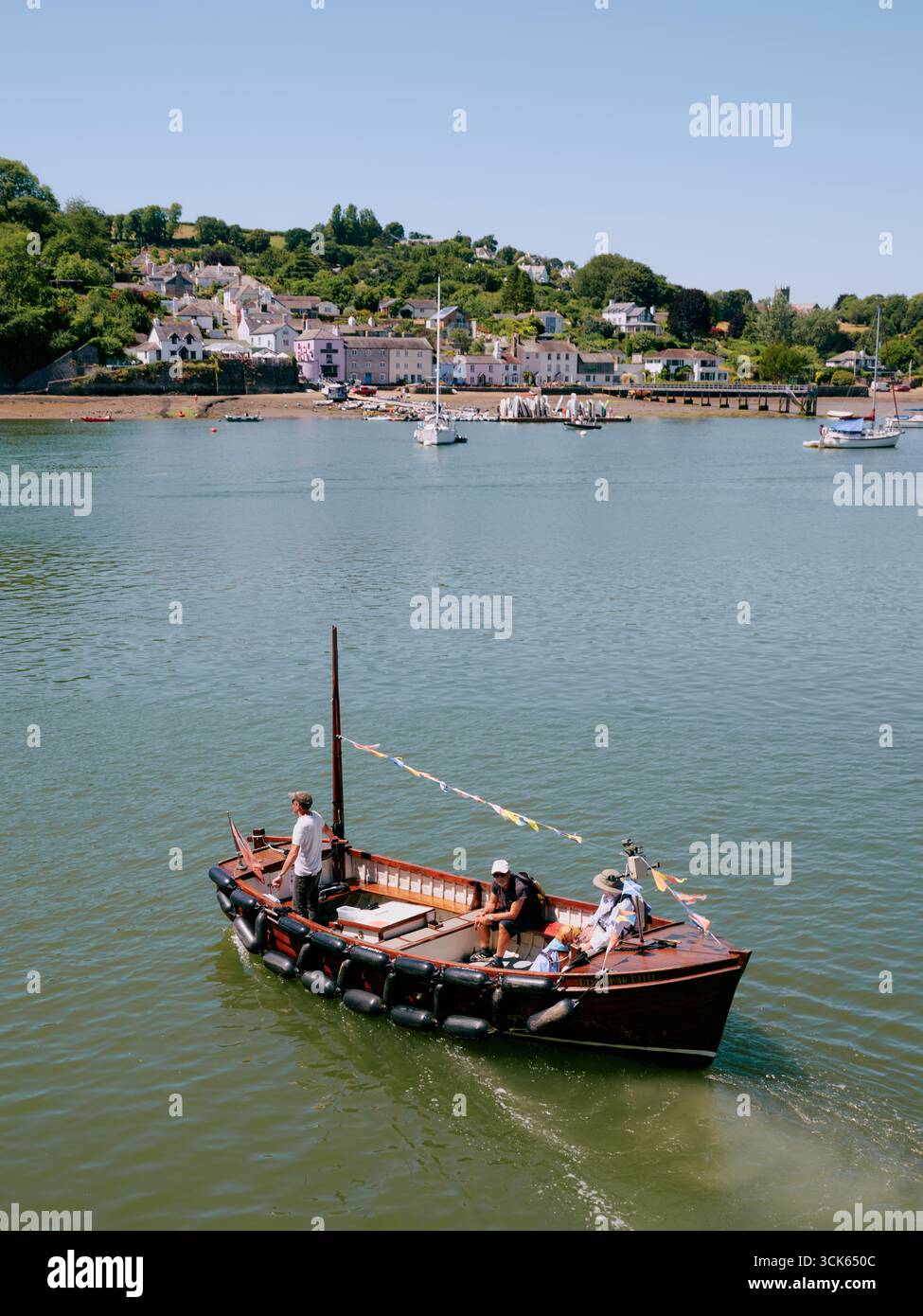 Dittisham village in South Hams  Devon. It is situated on the west bank of the tidal River Dart. Stock Photo