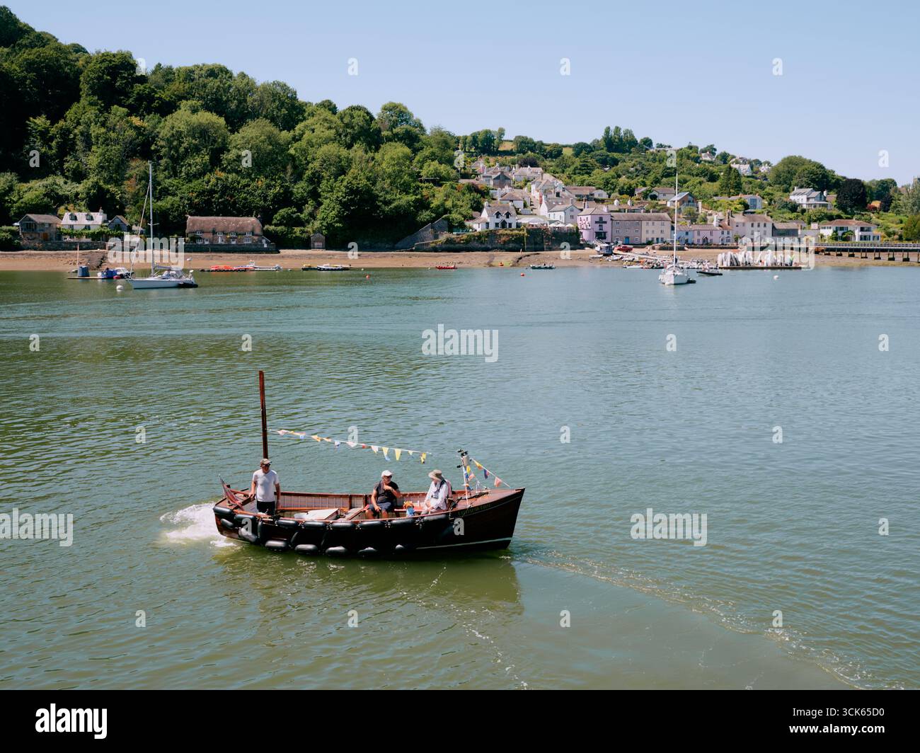 Dittisham village in South Hams  Devon. It is situated on the west bank of the tidal River Dart. Stock Photo