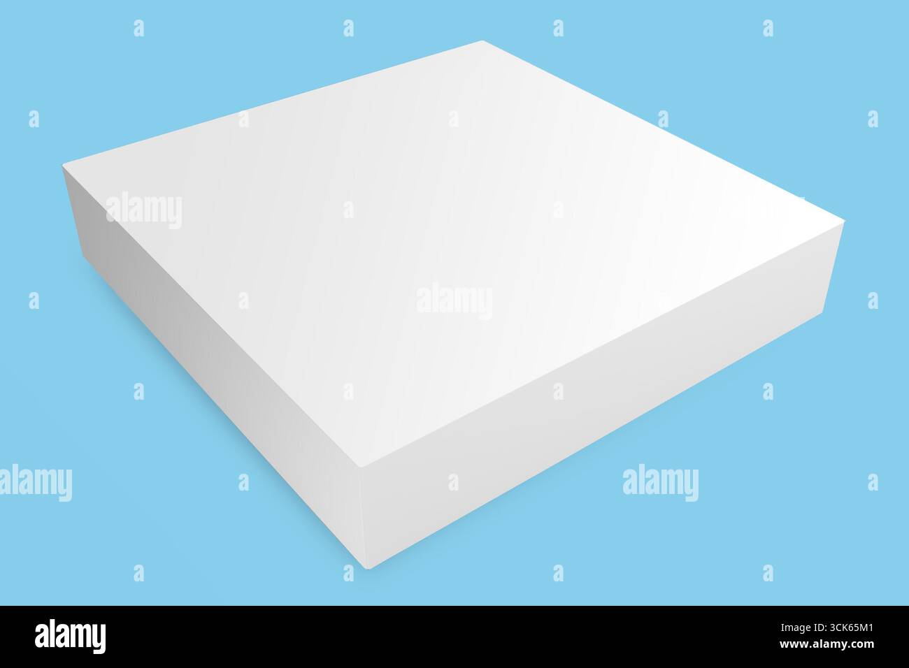 A simple, flat, white rectangular object with a smooth surface, often used for various purposes like packaging or design. Stock Photo