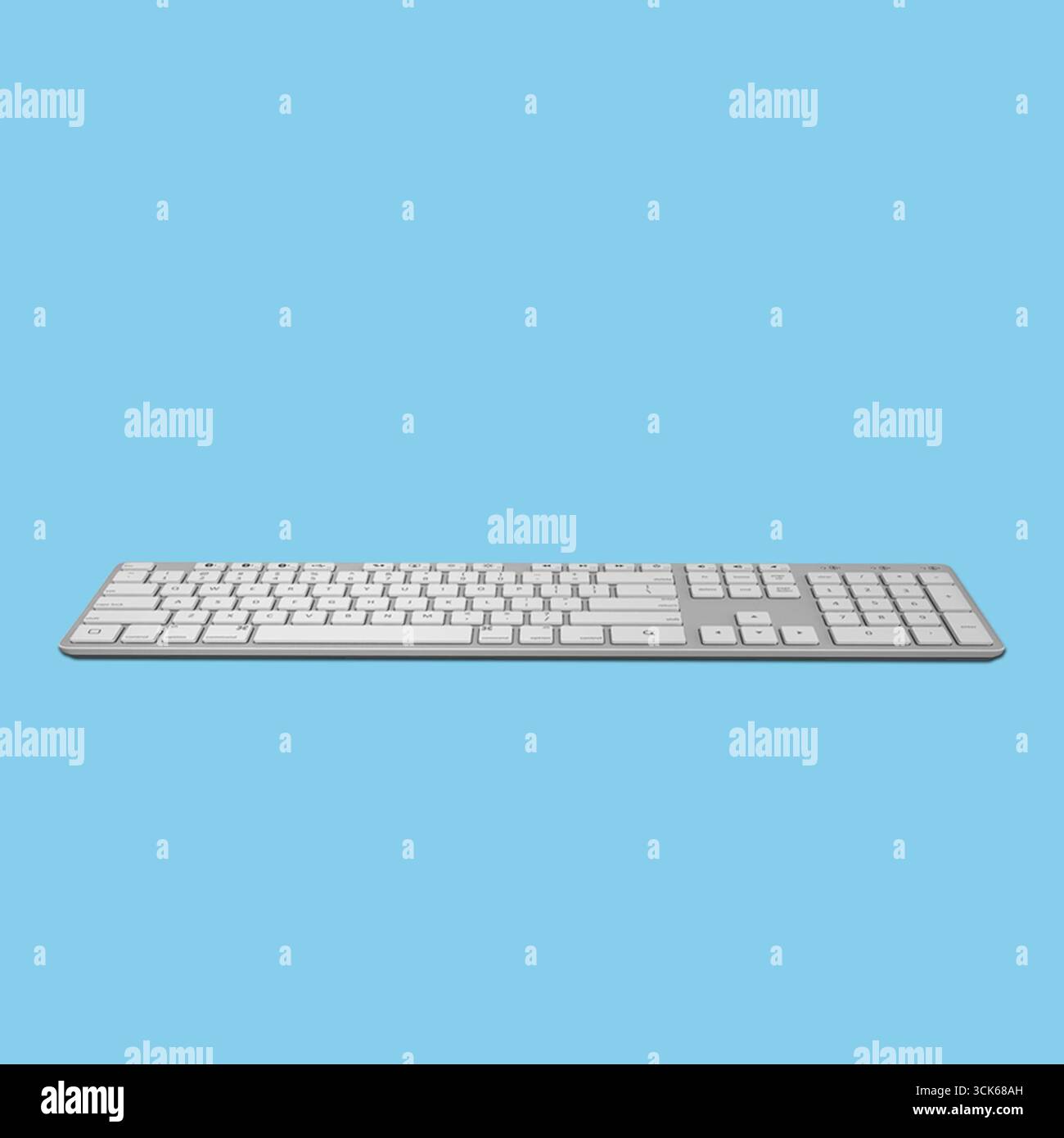 A sleek, modern keyboard designed for efficient typing and computer interaction. Stock Photo