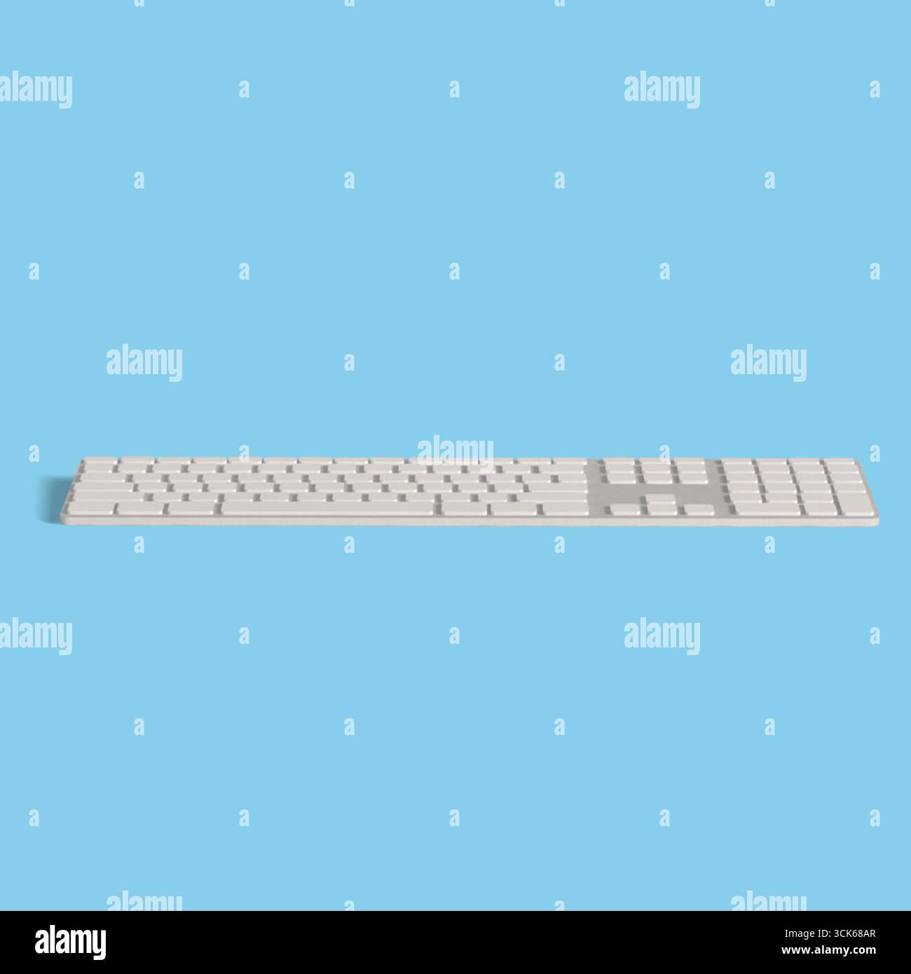 A sleek, modern keyboard designed for efficient typing and computer interaction. Stock Photo