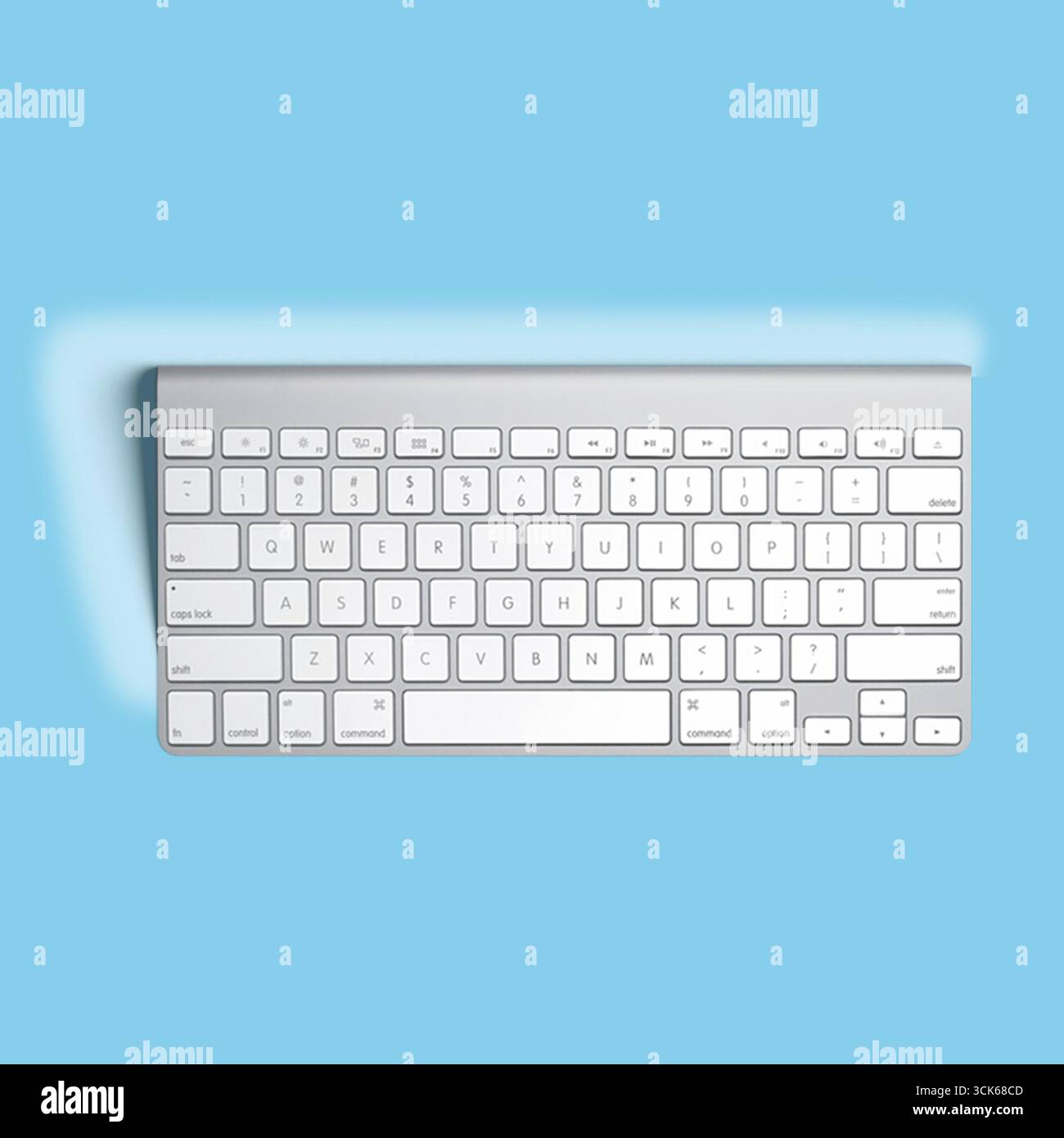 A sleek, modern keyboard designed for efficient typing and user interaction with digital devices. Stock Photo