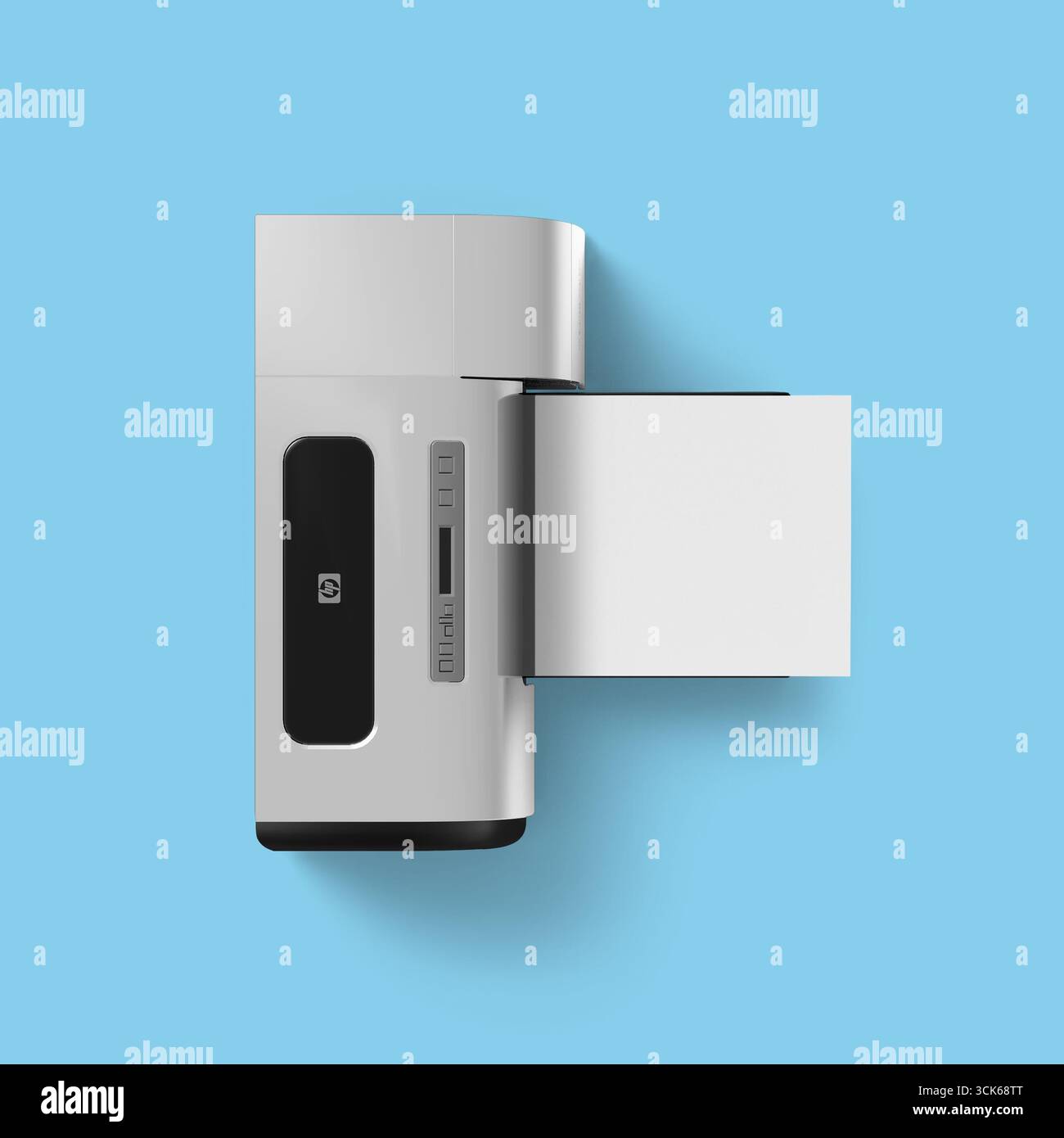 A compact, modern printer designed for efficient document printing and easy connectivity. Stock Photo