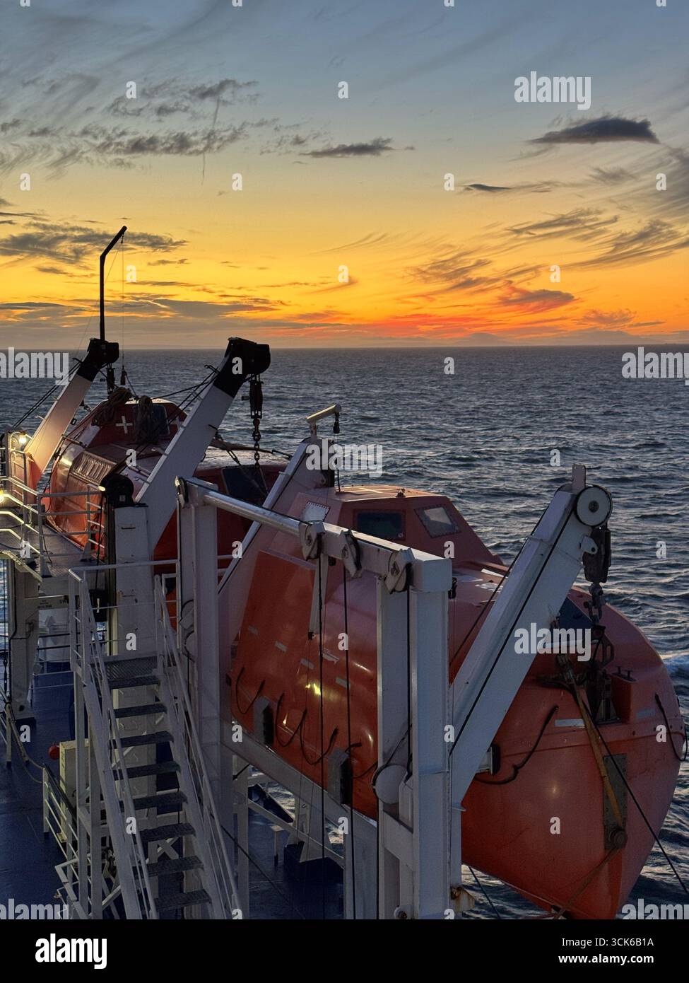 Stena line ferry crossing the Irish sea from Rosslare to Fishguard. - Smartphone Captured Stock Image