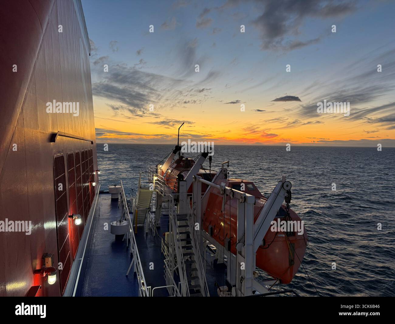 Stena line ferry crossing the Irish sea from Rosslare to Fishguard. - Smartphone Captured Stock Image