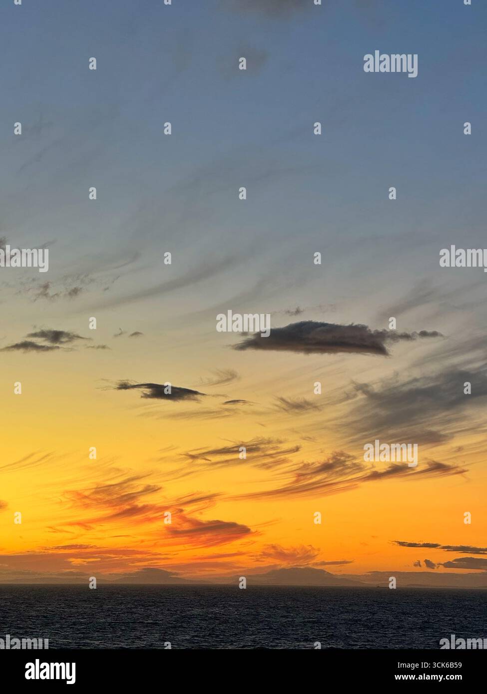 Sunset afterglow sky - Smartphone Captured Stock Image