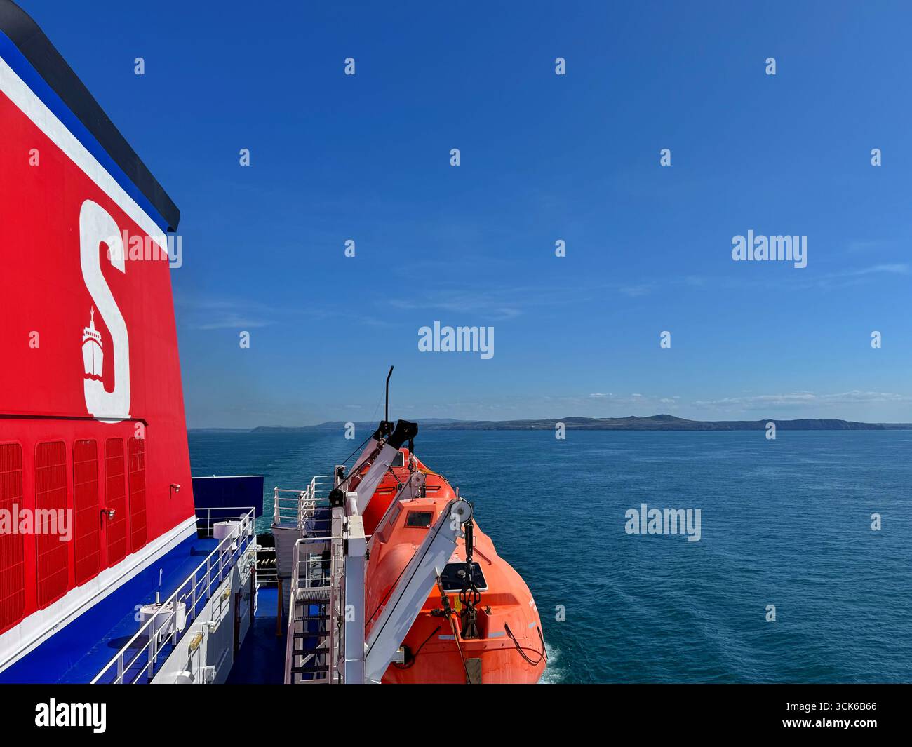 Stena line ferry crossing the Irish sea from Rosslare to Fishguard. - Smartphone Captured Stock Image
