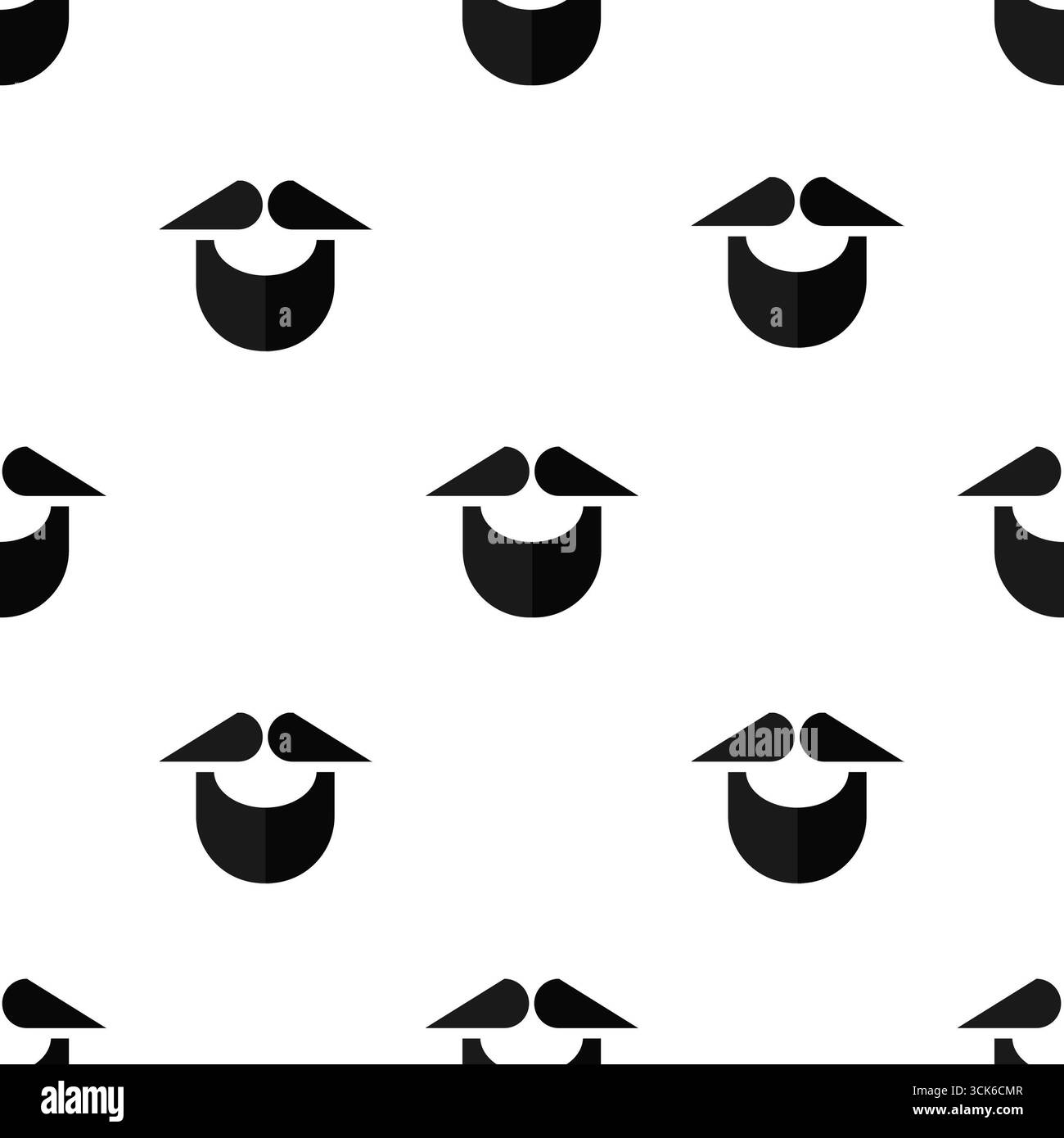 Simple seamless pattern on white background Stock Photo