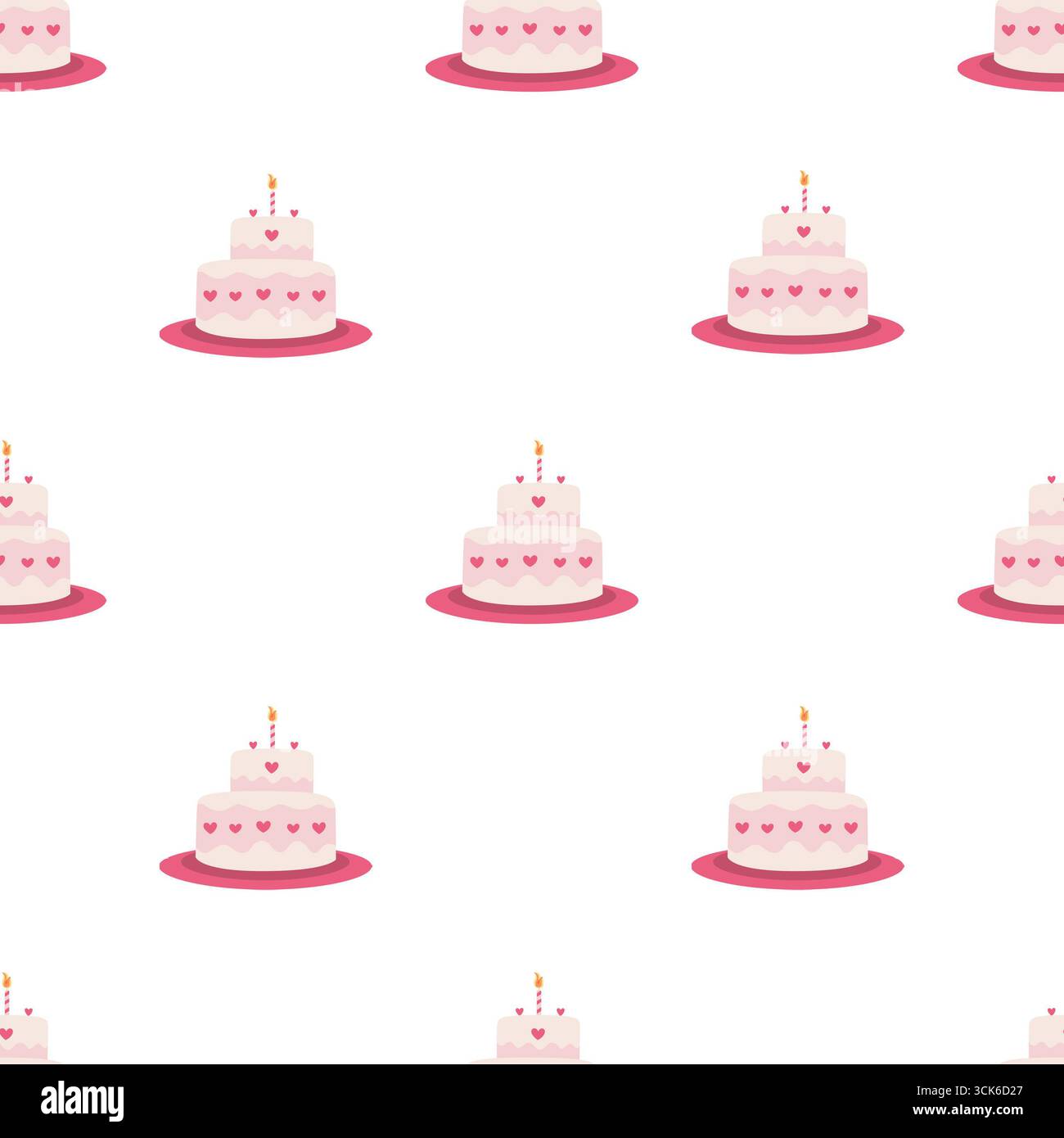 Simple seamless pattern on white background Stock Photo