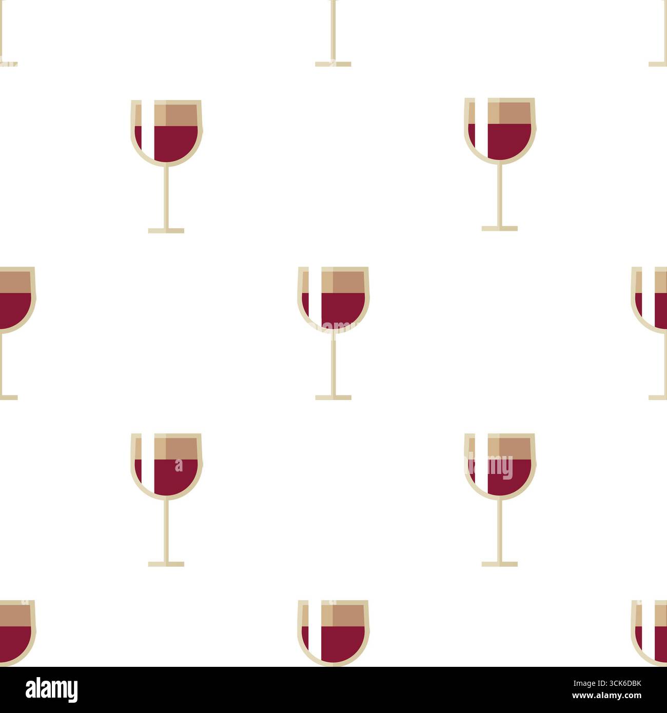 Simple seamless pattern on white background Stock Photo