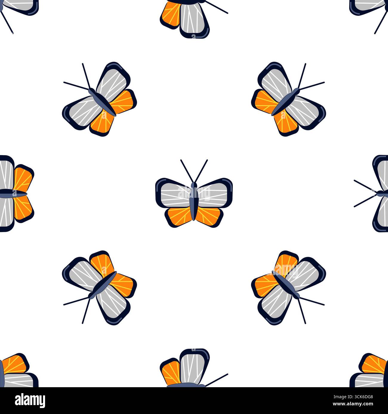 Simple seamless pattern on white background Stock Photo