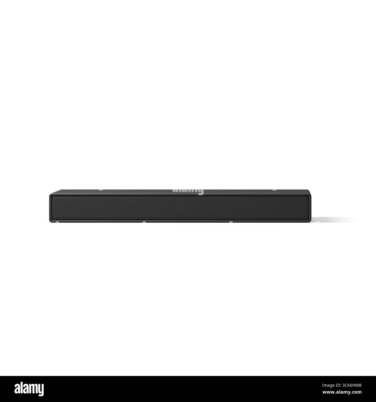 A minimalist black rectangular object, possibly a platform or base, designed for a sleek and modern aesthetic. Stock Photo