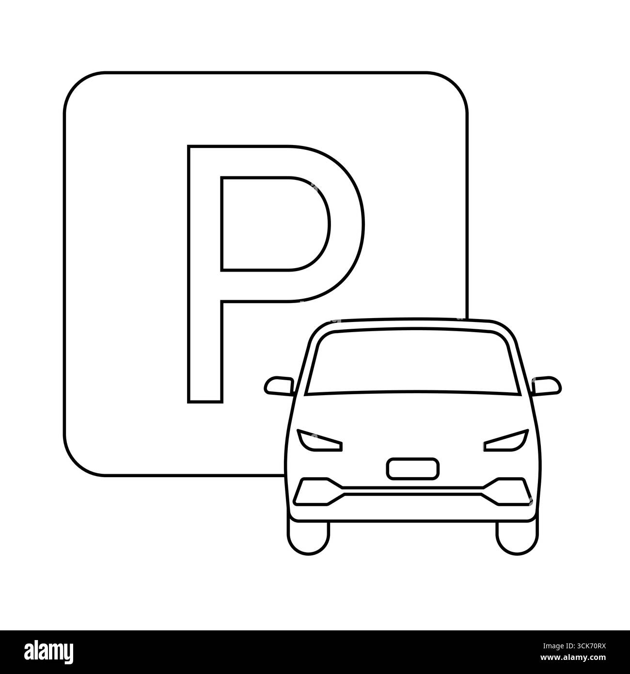 Parking Lots Sign or Parking Symbol in Parking Concept. Vector ...