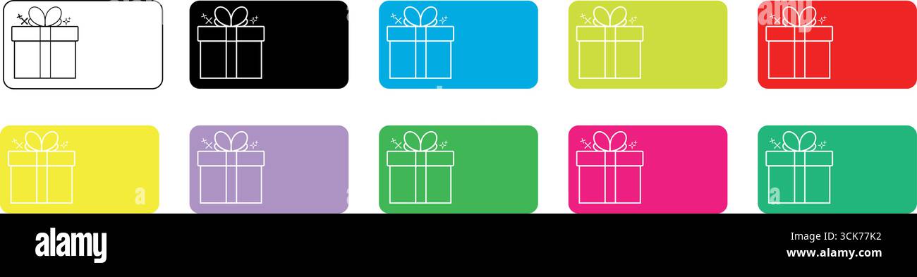 Incentive gift card, collect bonus, earn reward, vector mono line icon, Loyalty card. Vector illustration. Stock Vector