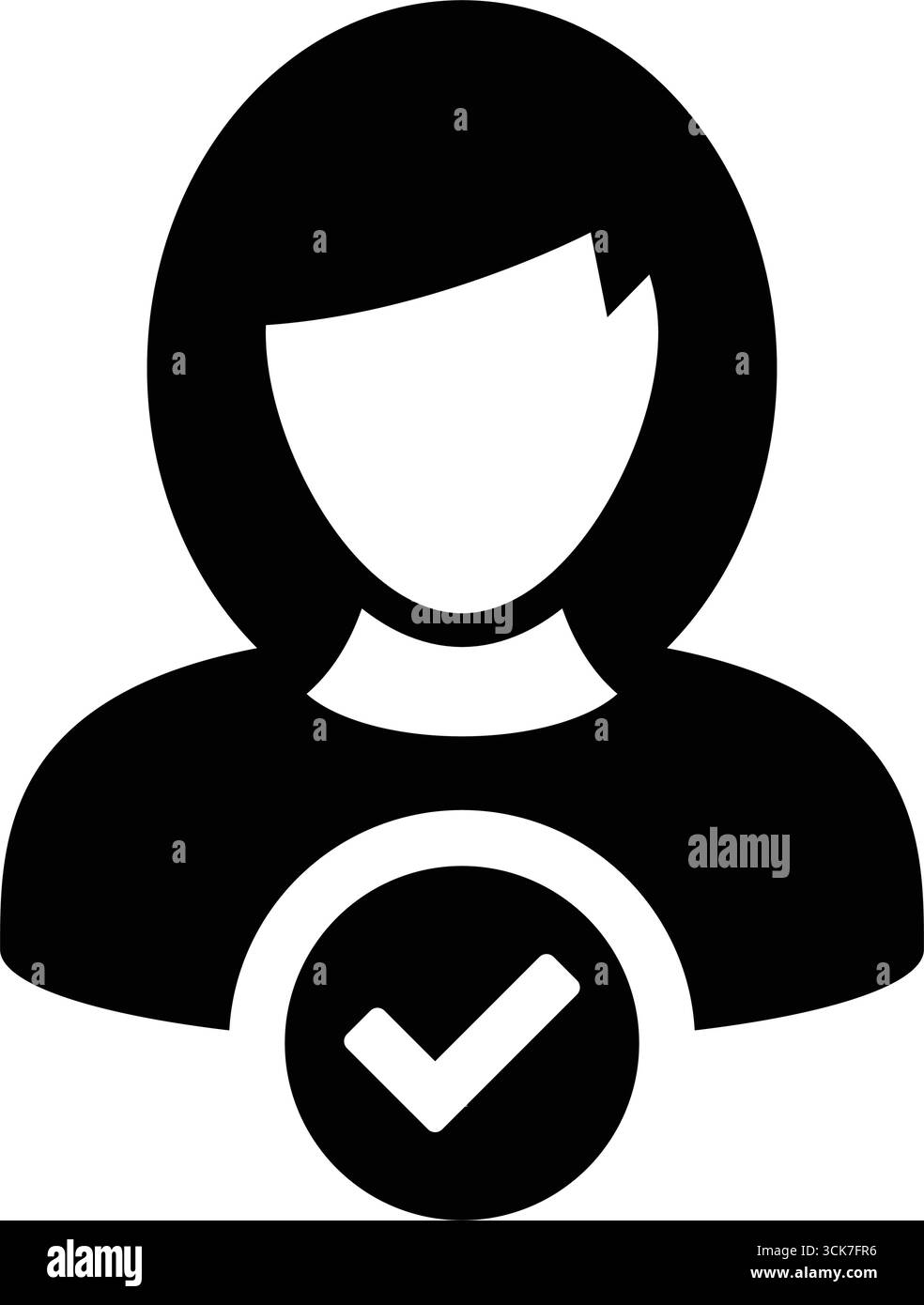 Official User Icon - Solid Black Glyph for Admin & Account Verification ...