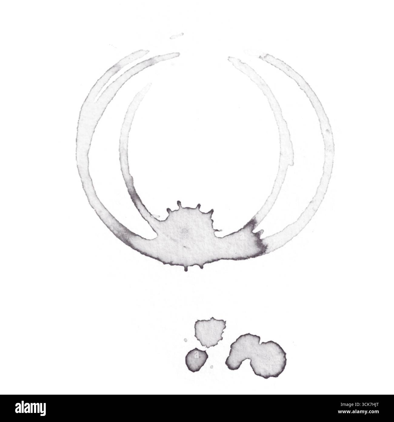Abstract ink illustration resembling organic shapes and splatters Stock ...