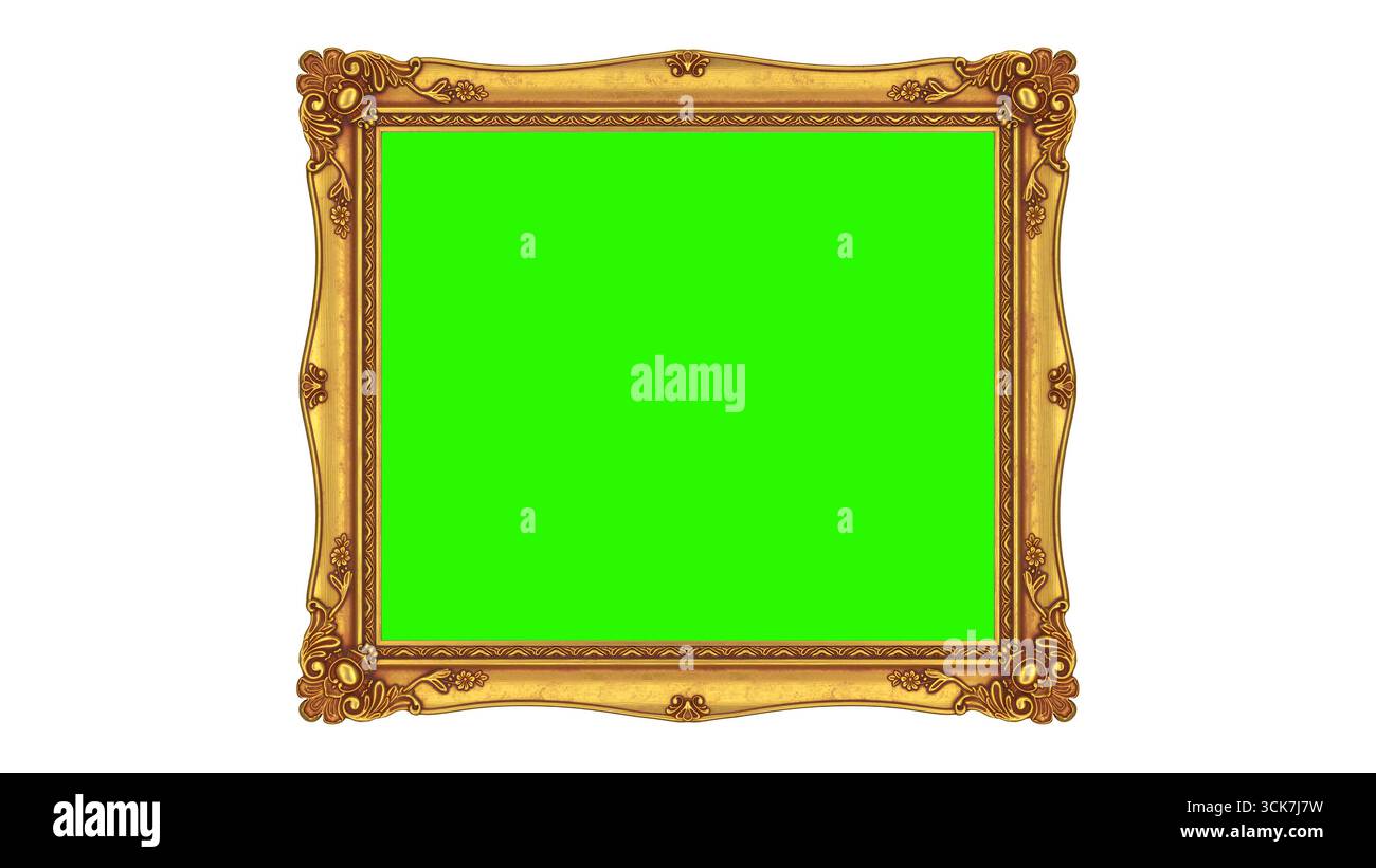 Ornate frame green screen hi-res stock photography and images - Alamy