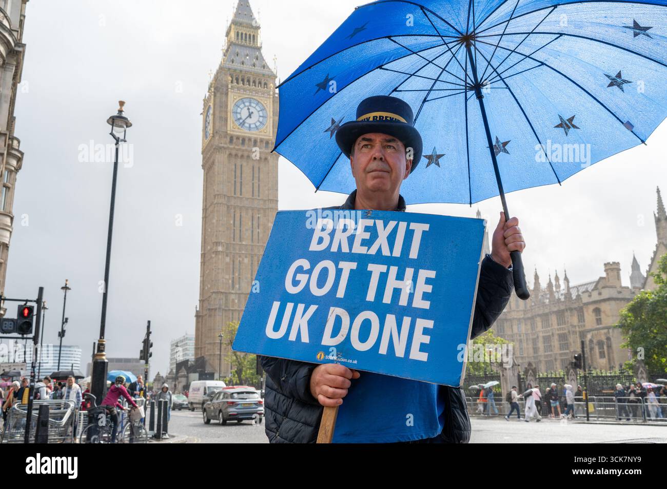 London, UK. 10 September 2025. Activist Steve Bray, known as “Stop ...