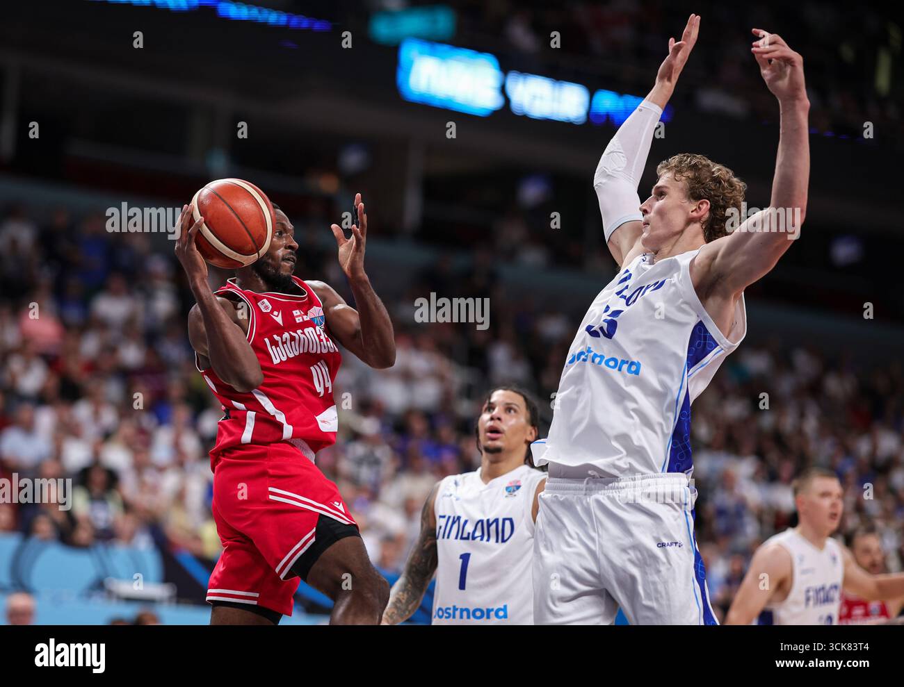 RIGA, LATVIA - SEPTEMBER 10: Kamar Baldwin of Georgia, Lauri Markkanen ...