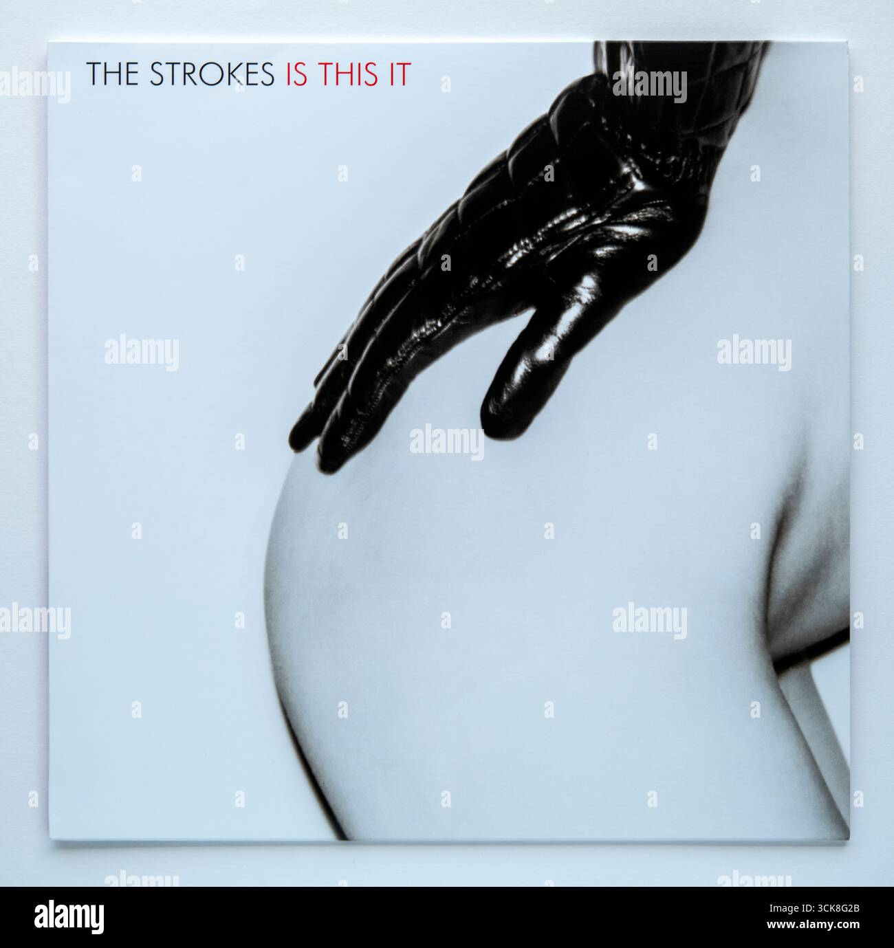 LP cover of Is This It, the debut studio album by American rock band the Strokes, which was released in 2001 Stock Photo