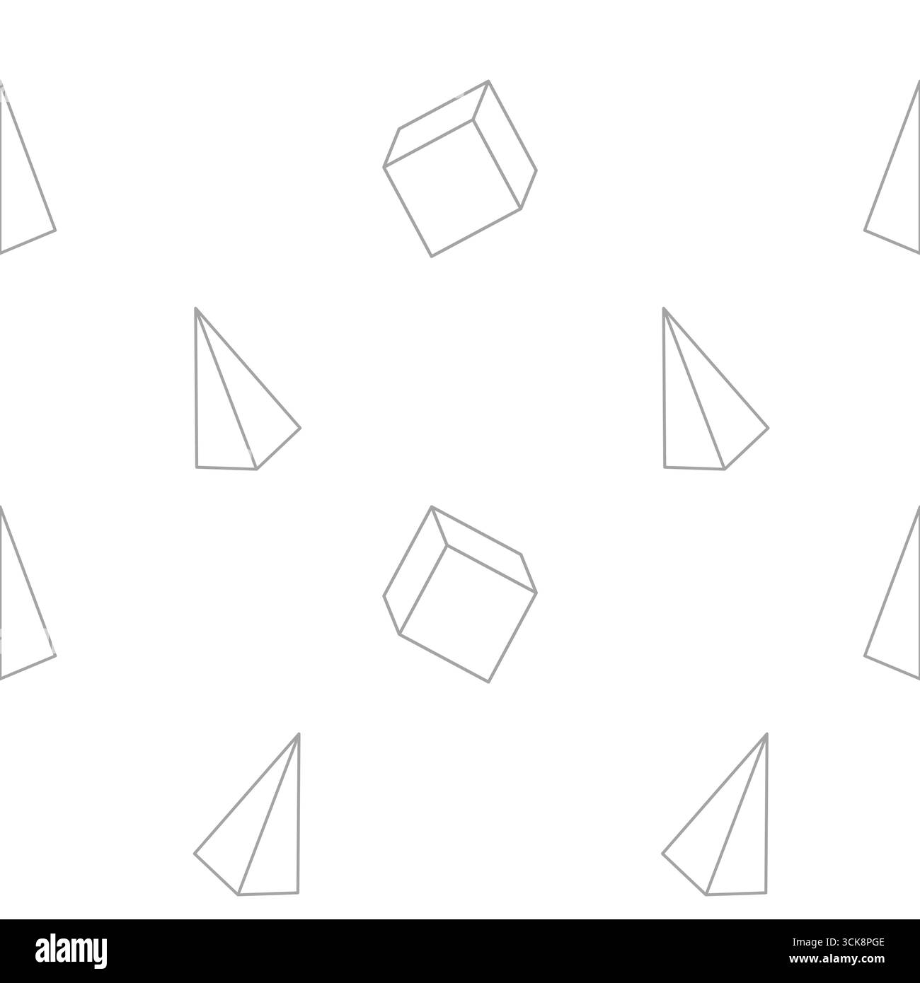 Seamless pattern wireframe 3d Stock Vector Images - Alamy