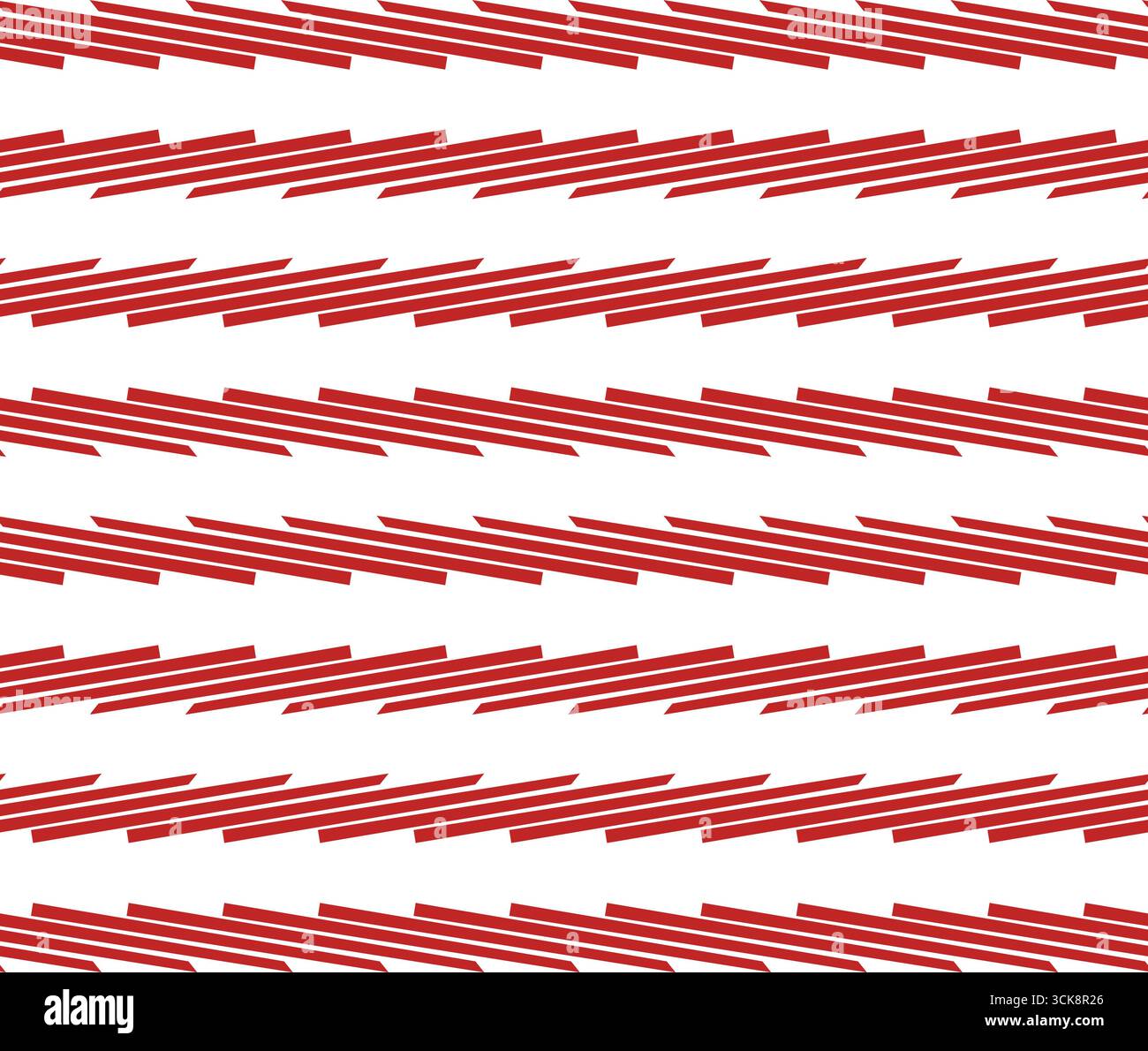 Crimson slanted red lines sweep across a white canvas in bold rhythm ...