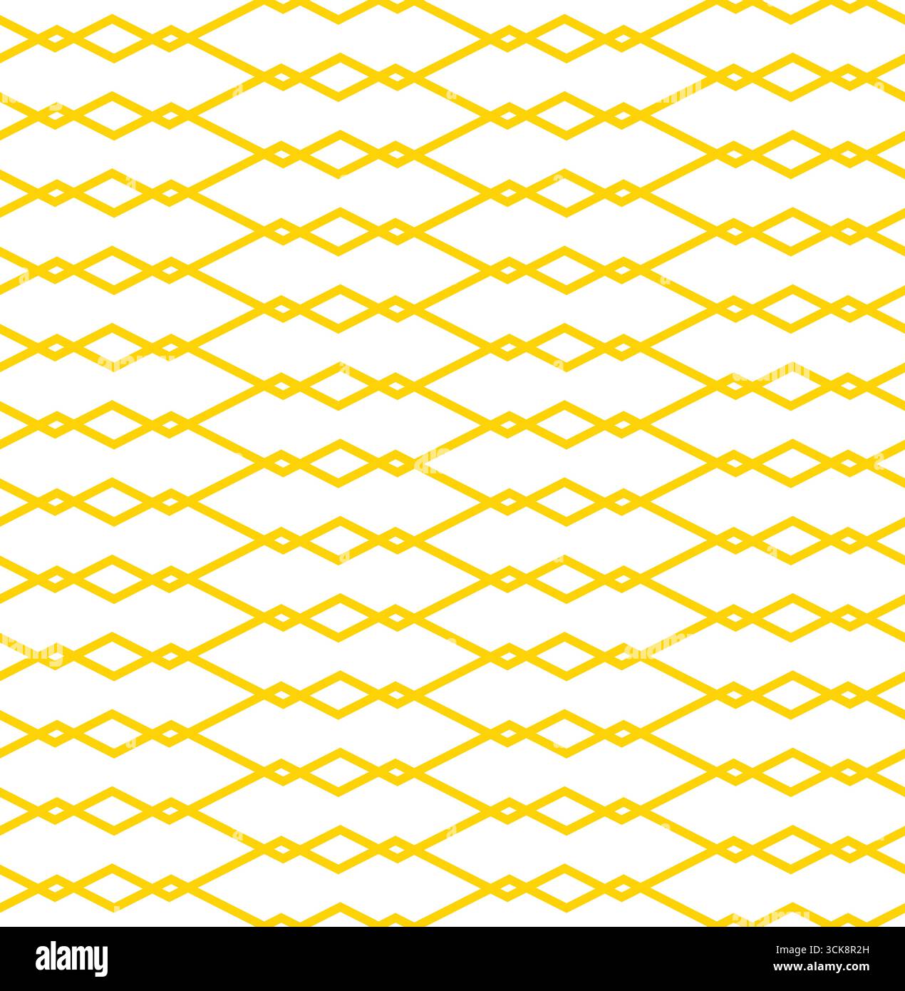 Golden chevron pattern lines ripple across a white canvas Stock Vector