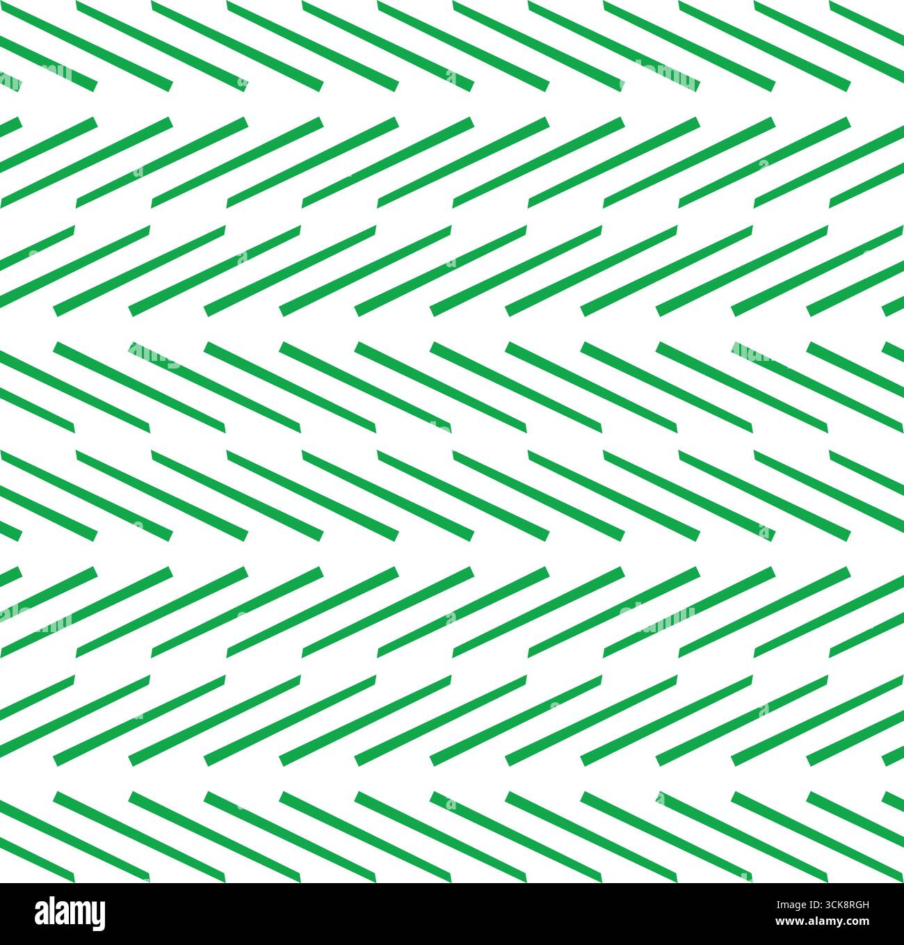 Simple geometric pattern with repeating green diagonal lines on a white background Stock Vector