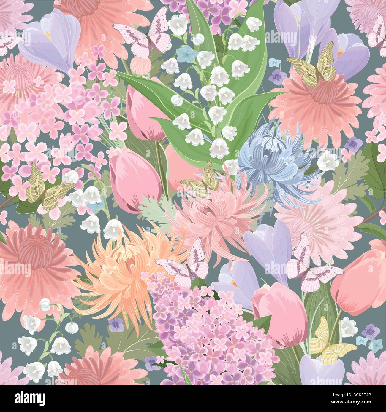 Seamless pattern with ordinary style Stock Vector