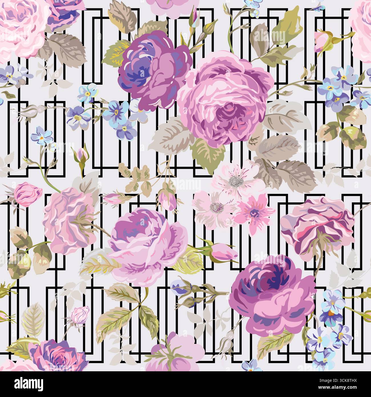 Seamless pattern with ordinary style Stock Vector