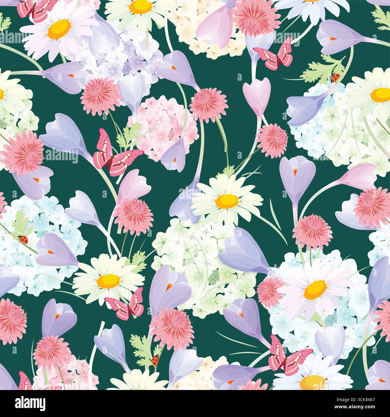 Seamless pattern with ordinary style Stock Vector