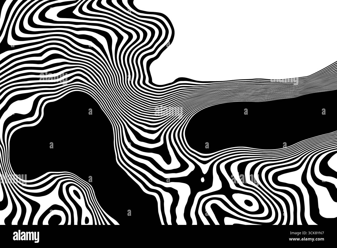 Modern fluid waves curves Black and White Stock Photos & Images - Alamy