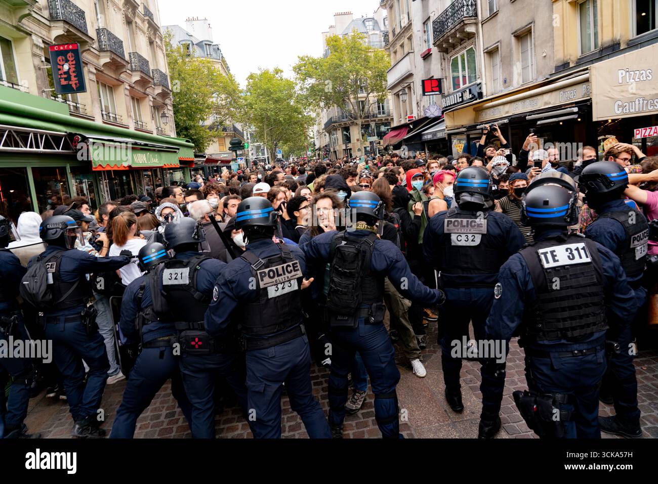 September 10, 2025, Paris, Paris, France, France: Riot police move ...